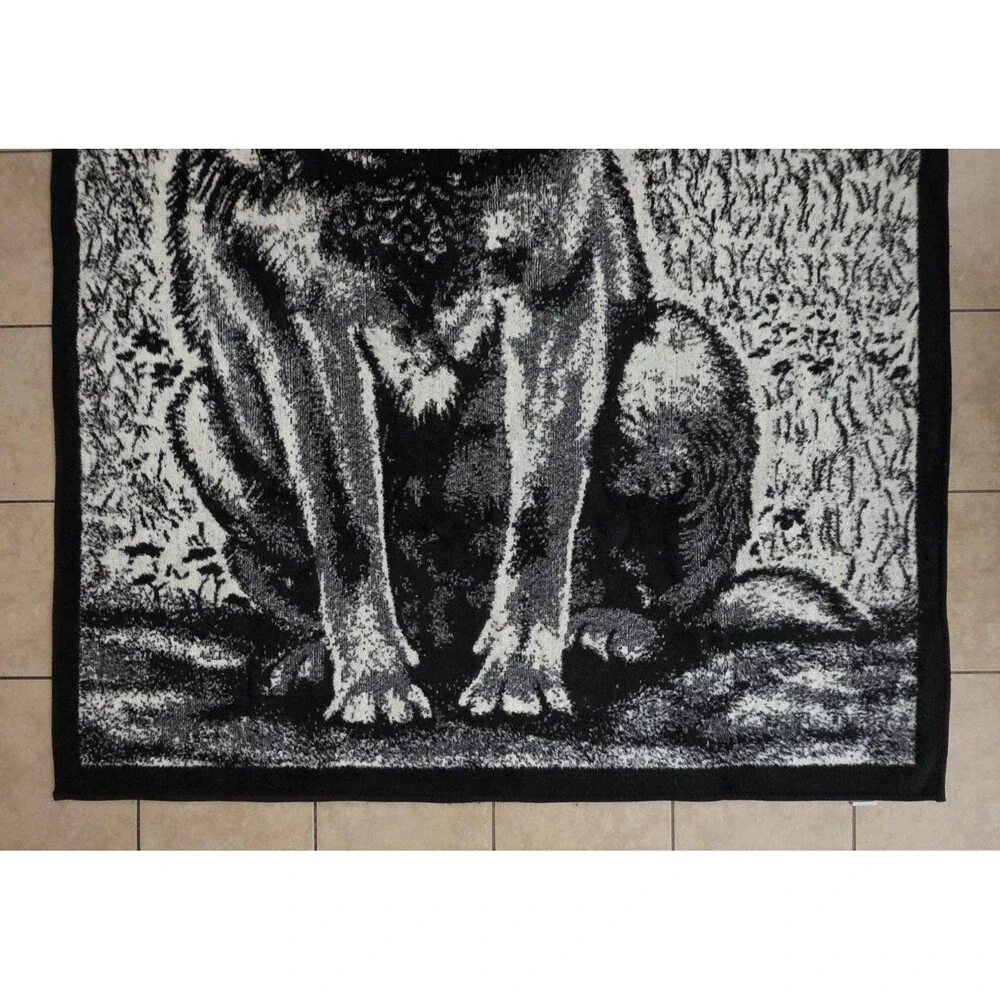 Vintage Hi Pile By San Marcos Wolf In The Woods Throw Blanket Reversible 80x60